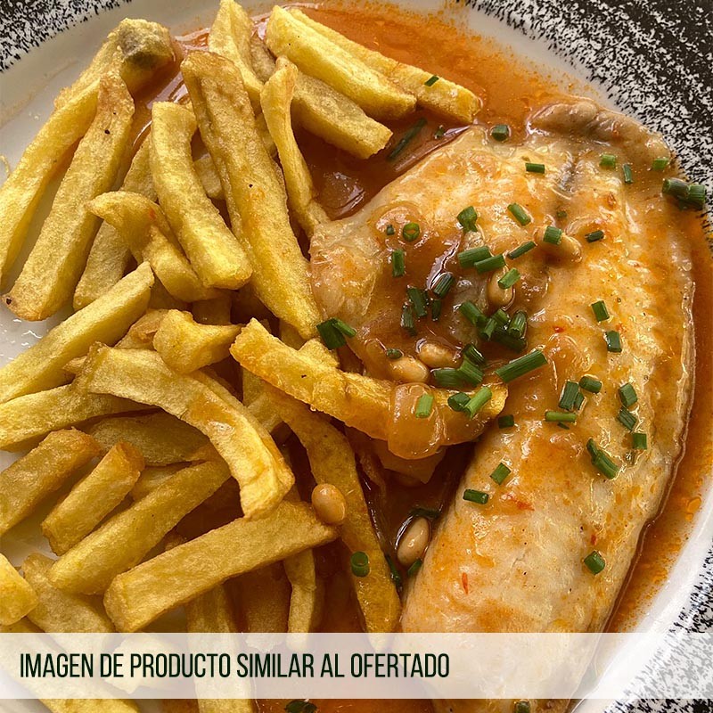 Rape A La Marinera con arroz blanco salteado