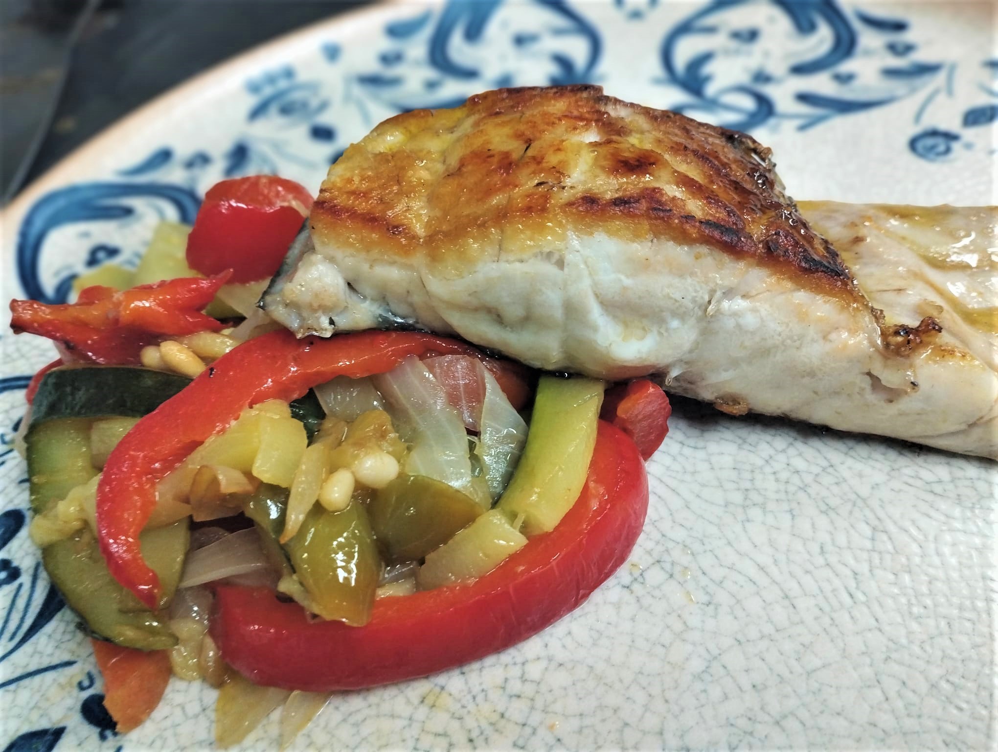 Lubina A La Plancha con verduras