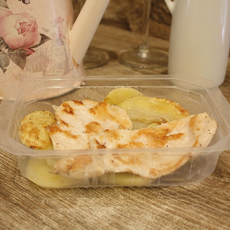 Pollo con Setas y Puré de Patatas