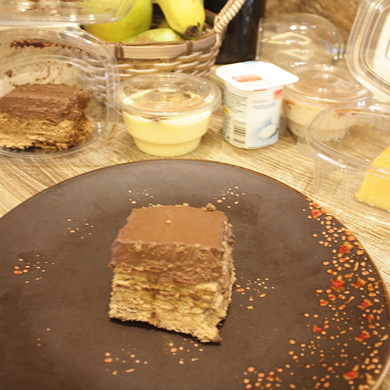 Tarta de la abuela con galletas