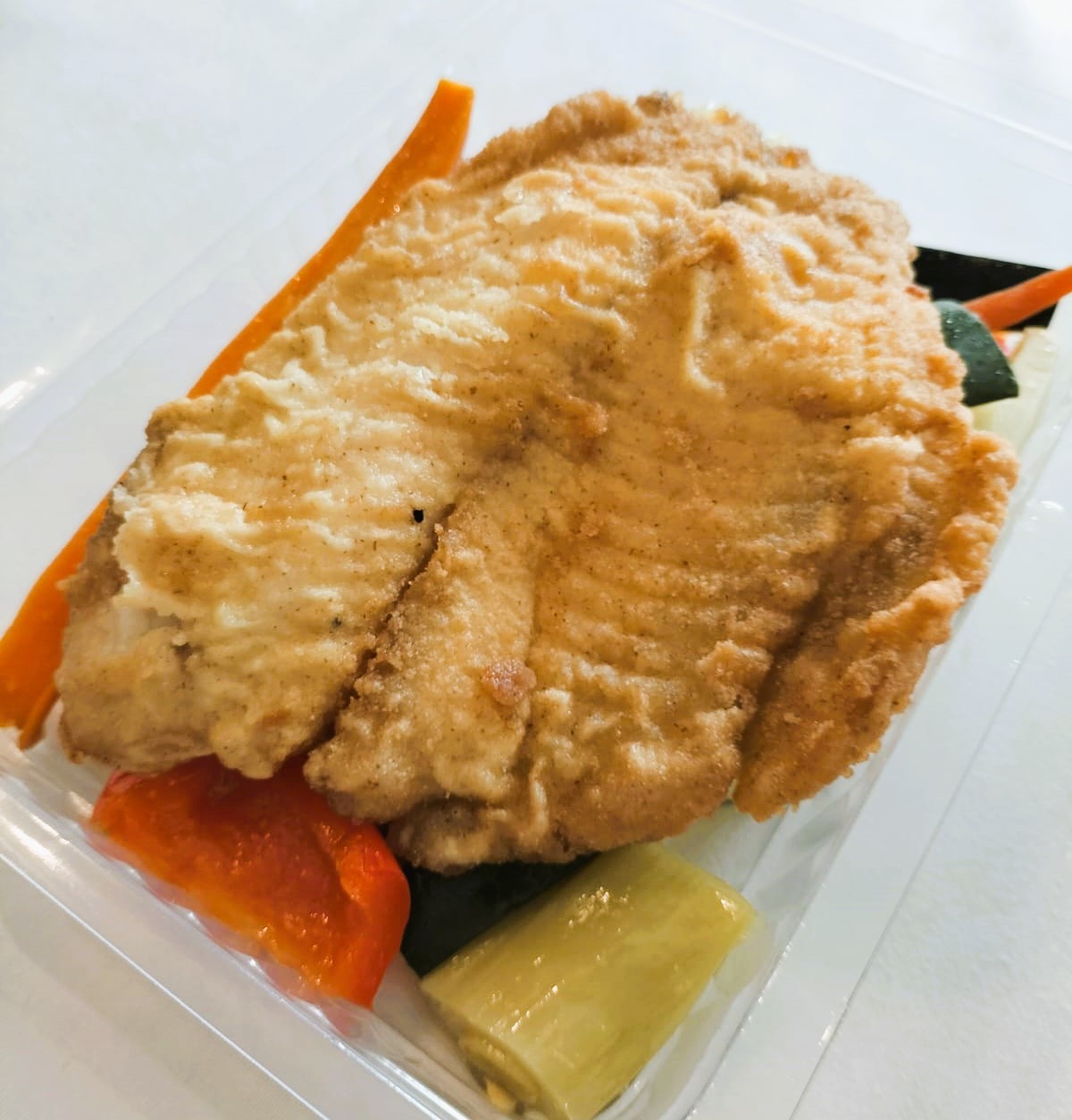 Lenguado a la Romana con Verdura Salteada