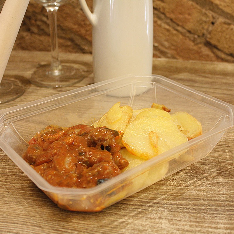 Magra con Tomate, Pimientos y Patatas
