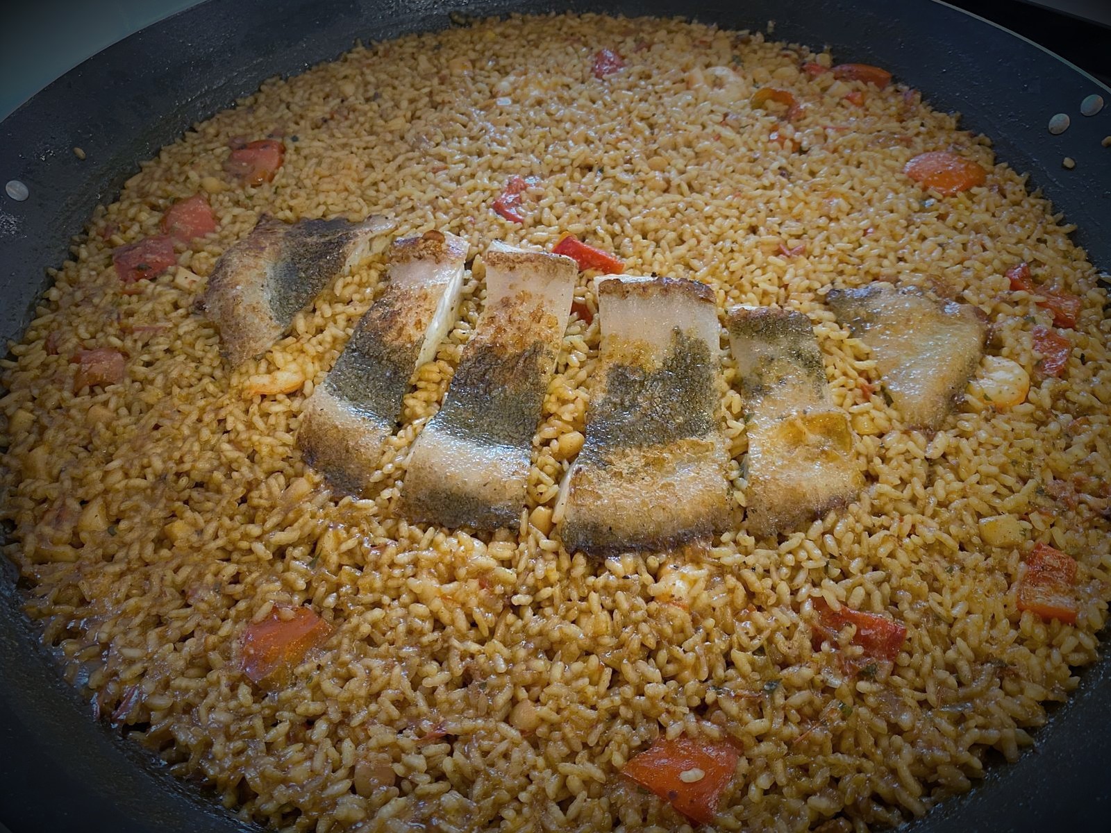 Paella de Bacalao y Verduras