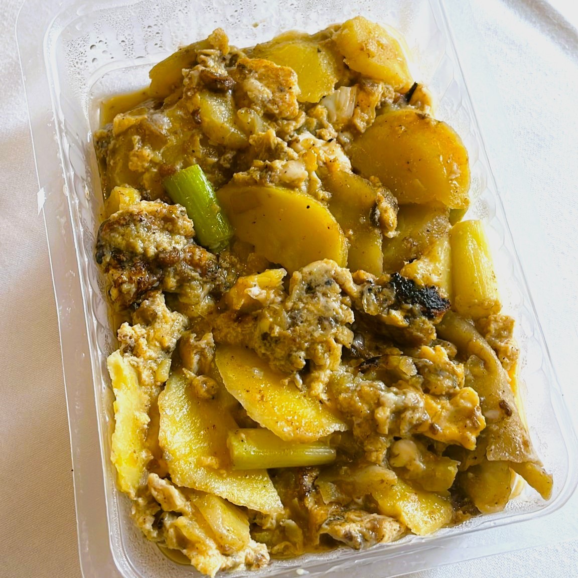 Revuelto de Morcilla Ibérica y Ajos Tiernos c