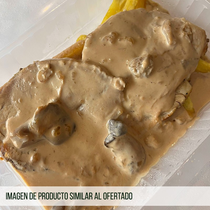 Solomillo con Salsa Boletus y Puré de Patatas