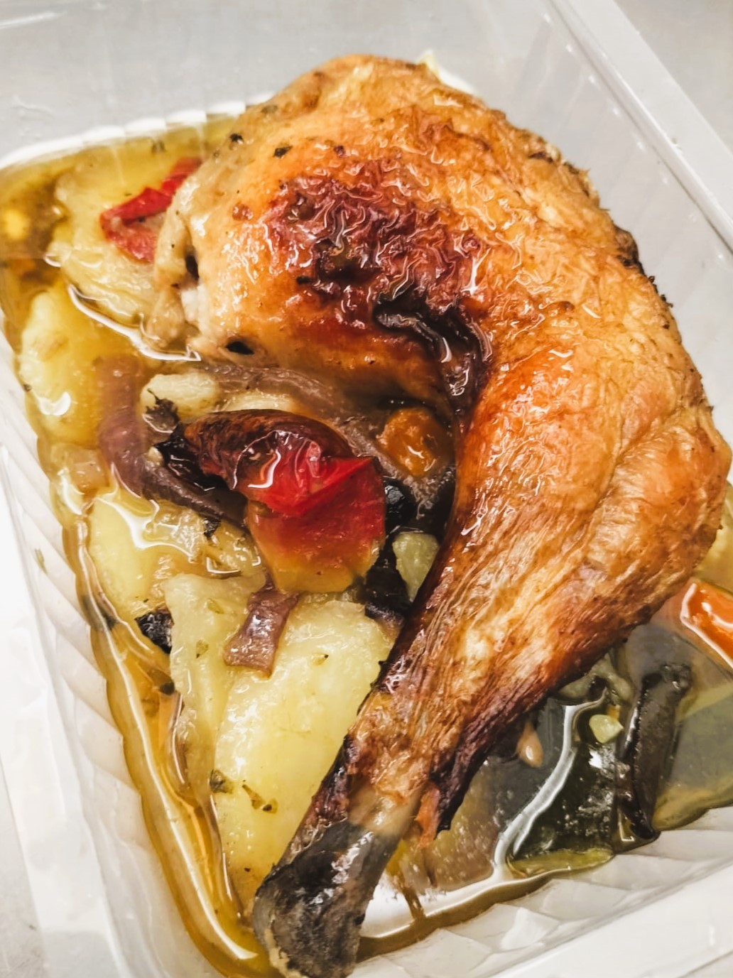 Muslos de Pollo Asado con Patatas