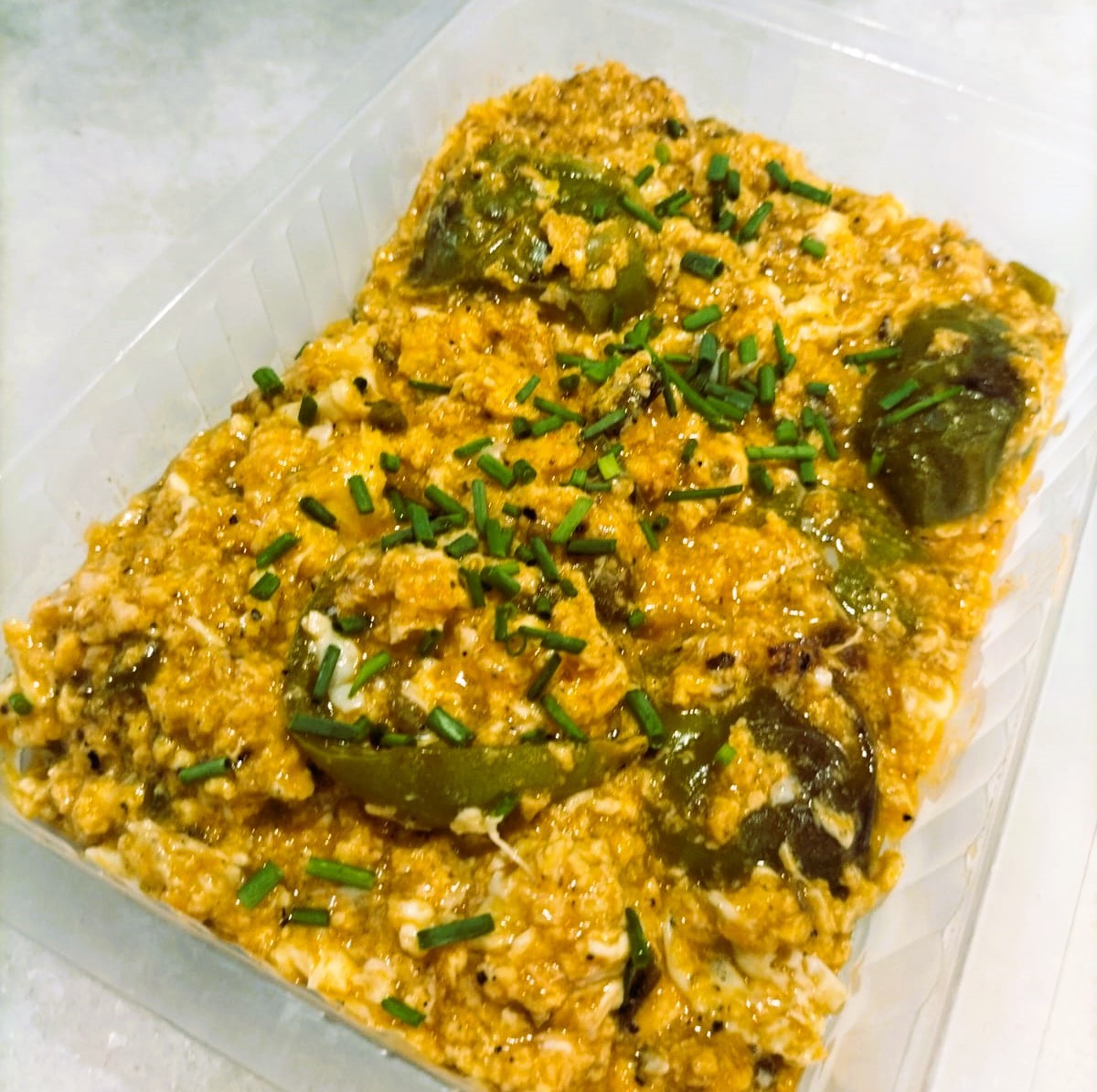 Revuelto de Tomate y Pimientos de Padrón