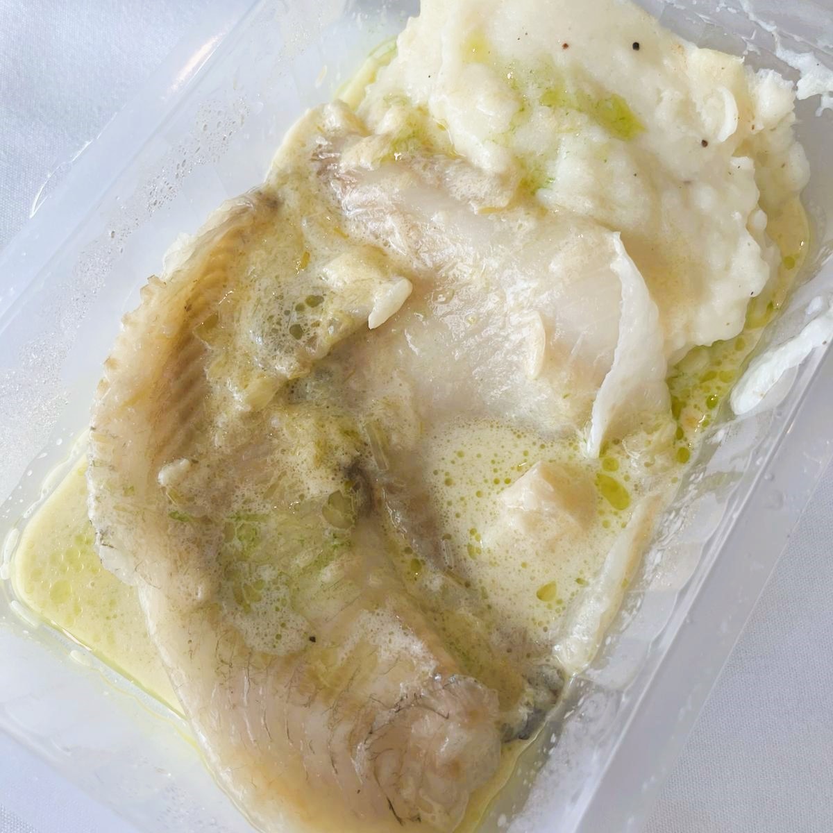 Lenguado en Salsa de Puerro con Puré