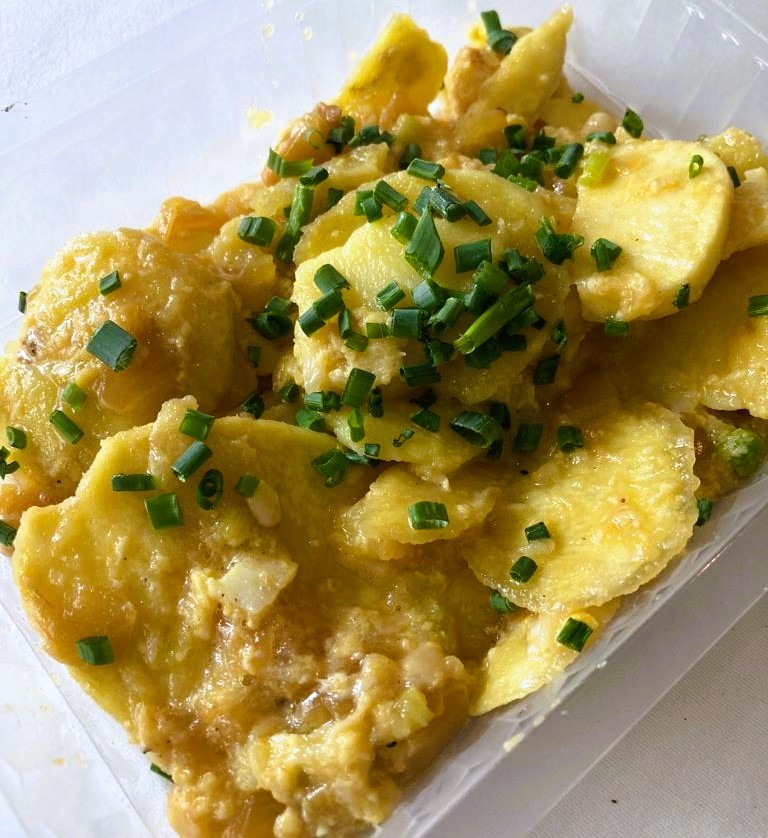Revuelto de Bacalao con patatas