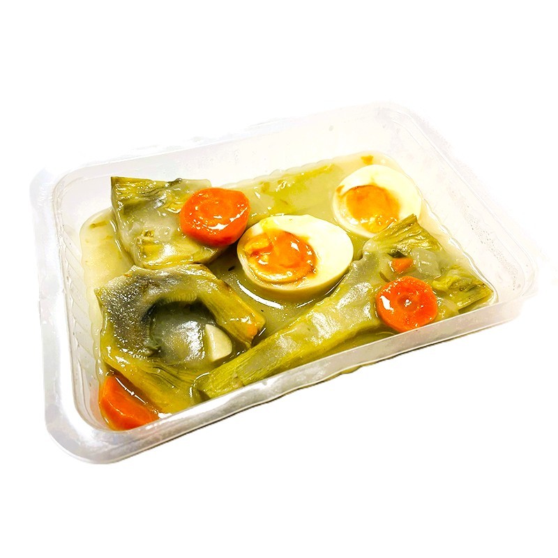 Alcachofas Estofadas con Huevo