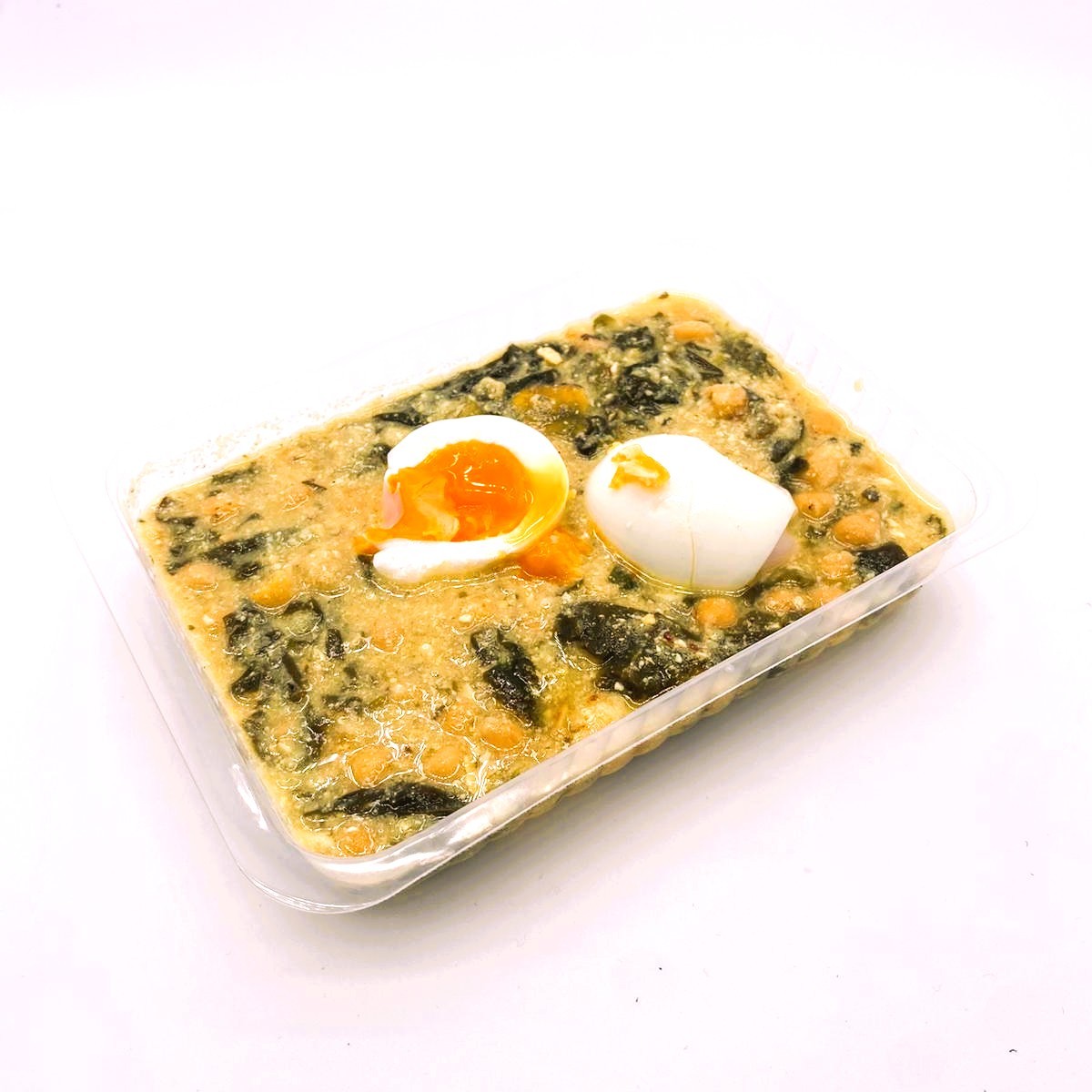 Guiso de Garbanzos con Espinacas y Huevo