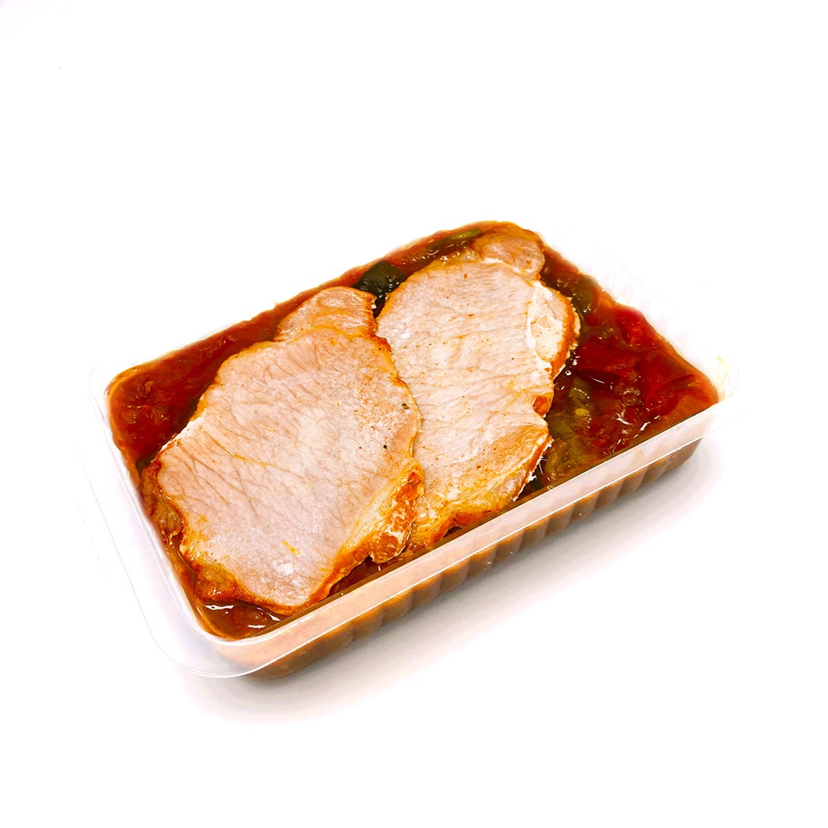 Lomo Adobado con Pisto