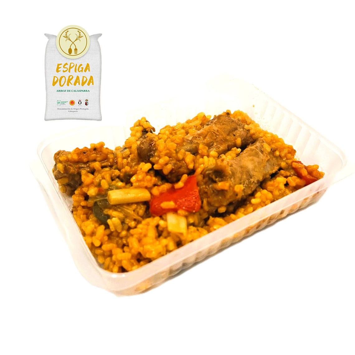 Paella de Costillejas con Verduras - D.O Arroz Calasparra