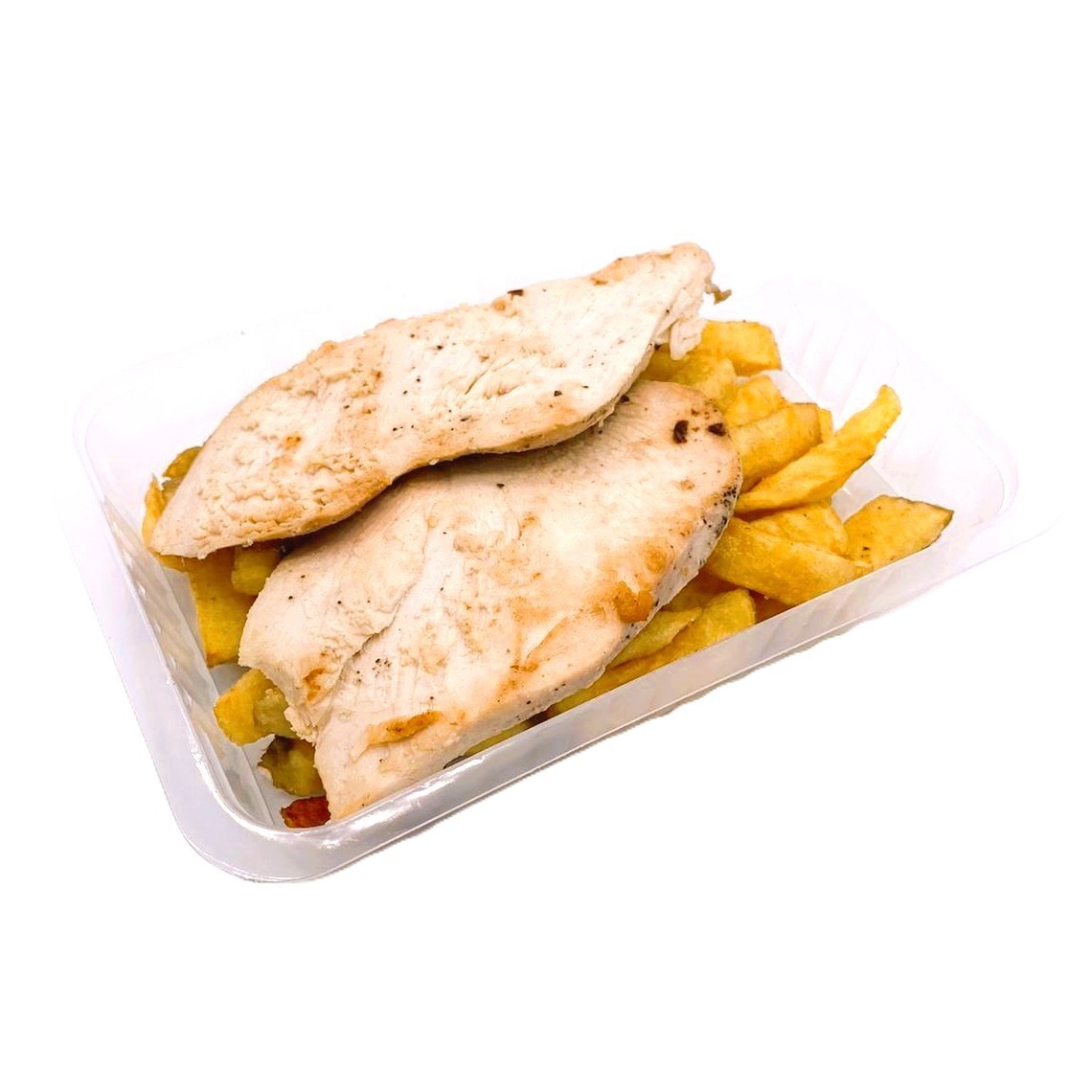 Pechuga de Pollo con Patatas Fritas