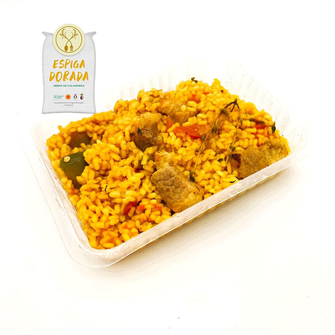 Paella de Secreto, Setas y Verduras