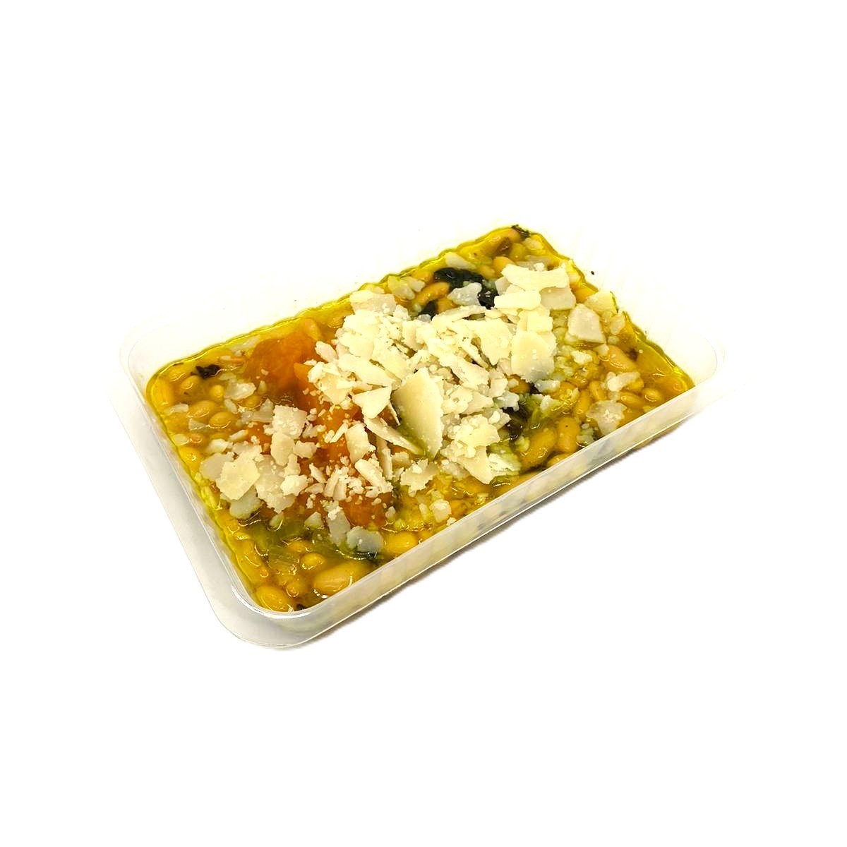 Calabaza, Alubias con Espinacas y Parmesano