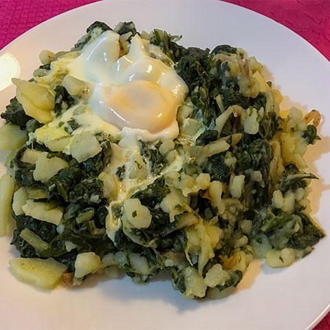 Acelgas Rehogadas con Huevo