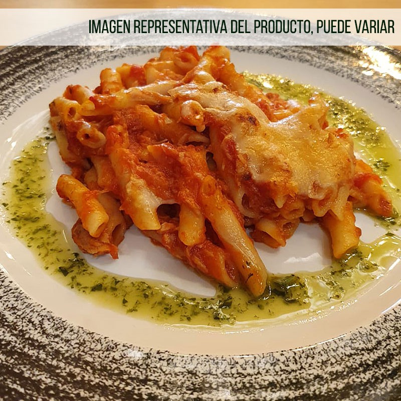 Pennes con Salsa de Tomate, Bacon y Chorizo
