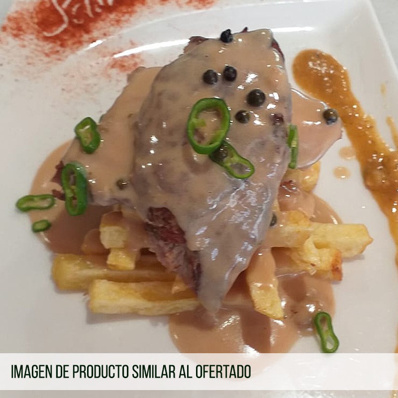 Chuleta de Cerdo a la Pimienta con Patatas
